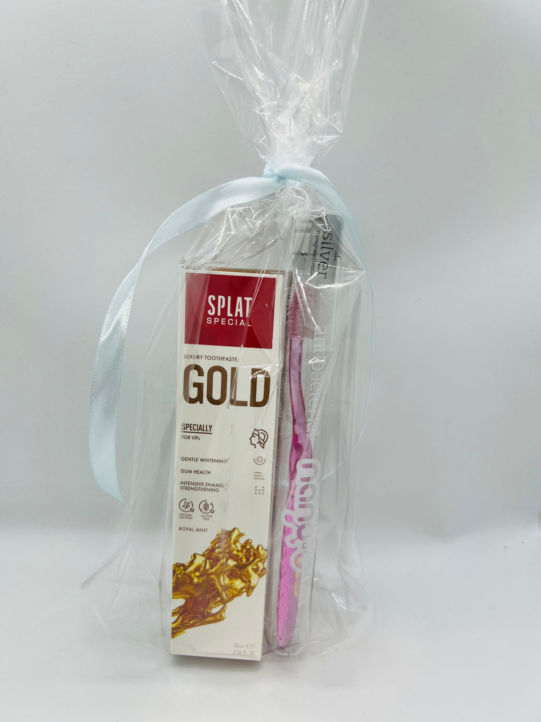 Silberset mit Goldzahnpasta